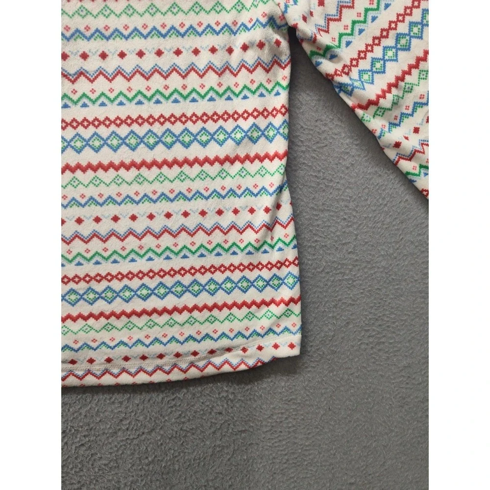 Wondershop Target Womens M Pajama Top Henley Fair Isle Holiday Sleep Shirt New